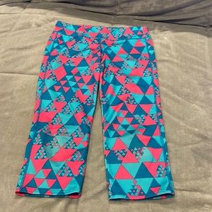 Girls leggings, capris, size large or 10 to 12